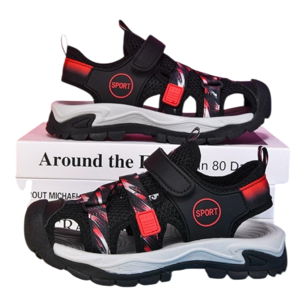 Sporto Kids Adventure Sandals - Black and Red